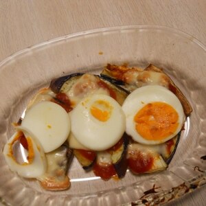 【リメイク】茄子と茹で卵のミートソース焼き